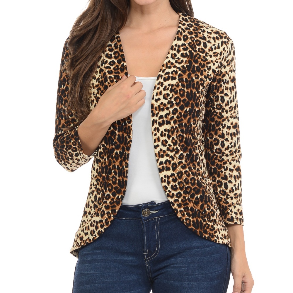Leopard Fitted Blazer